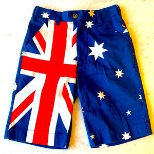 Loudmouth Shorts Red White Blue Stars Stripes Flag Golf Boys